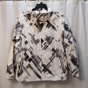 Columbia black& white ski snowboard jacket 2xl